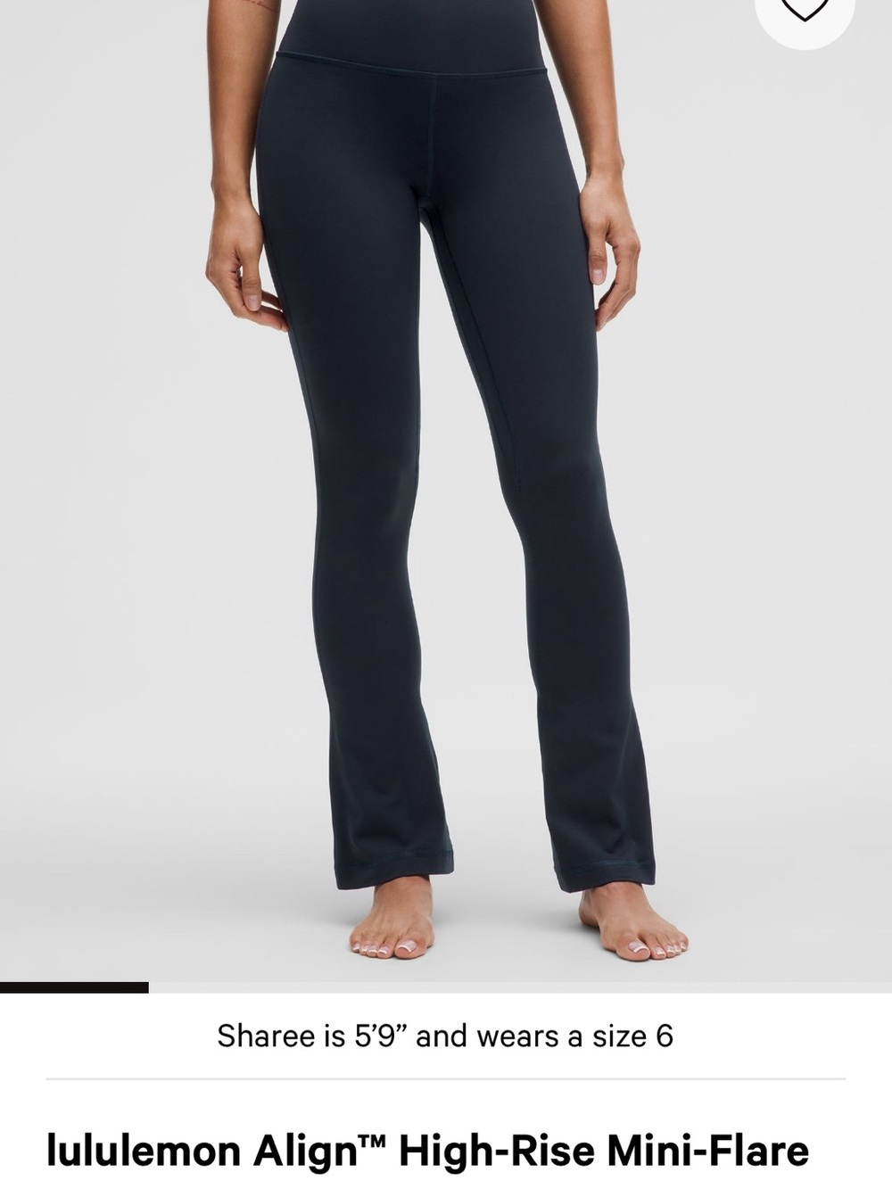 lululemon athletica High-Rise Mini-Flare Leggings in Black
